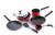 Crystal Aluminium Classic Series 7-Pc Non-Stick Cookware Set, Pfoa Free, Tawa, Vagariya, Kadhai with Ss Lid, Fry Pan, Sauce Pan, 1 Spatula, Red