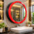 Citrine Round Bathroom Mirror Cabinet Wall Mounted Storage Cabinet Red Black Bathroom Mirror(Round Finish : glossy)