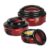 Milton Ernesto Inner Stainless Steel Jr. Casserole Set of 3 (420 ml, 850 ml, 1.43 litres), Red | Easy to Carry | Serving | Stackable