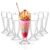 CELLO Falooda Glass Set of 6 Pcs 300ml, Transparent | Freezer & Fridge Safe, Leadfree Dishwasher Safe Toughened Crystal Clear Glasses Set for Drinking Juice Milkshake Cocktail Mocktail Coldrinks Soda