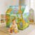 Kidsmate Jungle-Themed Play Tent for Kids | Lightweight & Foldable Pop-Up Tent with Cute Animal Prints | Indoor & Outdoor Portable Toy House for Boys & Girls of Age 2 Yrs & Up – Tropical Jungle Green