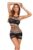 NEOBABY Fishnet Sexy Lingerie Babydoll Dress for Women Naughty Outfits Sparkle Rhinestone for Women (Wide Whole 1 Piece)
