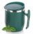 Clazkit Travel Coffee Mug | Stainless Steel Vacuum Insulated Mug with Handle | Hot & Cold Beverage Cup for Home & Office – 300ml – Dark Green