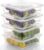 Sloppy Plastic Fridge Container  – 2500 ml(Pack of 4, Clear)