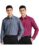 Amazon Brand – Symbol Men’s Solid Regular Fit Full Sleeve Formal Shirt (Combo Pack of 2) (SS18-SMFS-220_Black & Majenta_40)