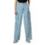 Women Blue High Waist Straight Fit Cargo Jeans