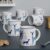 The Earth Store Stag Blue Coffee Mug Set of 6 to Gift to Best Friends, Coffee Mugs, Microwave Safe Ceramic Mugs,(300 ml Each)