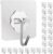 UCRAVO Wall Hooks for Hanging Strong Sticker Sticky Heavy Duty Home Kitchen Bathroom Key Frame Holders (Pack of 20)
