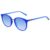GUESS Women’s Gu3022 Matte Blue/Blue Oval Non-Polarized Sunglasses, One Size