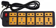 SOYEN 7 Socket Extension Cord With Individual Switches FUSE Led Indicator (White,RED) 7  Socket Extension Boards(White, 3 m)