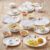 Larah by Borosil Pack of 34 Opalware 34 N D/SET ROSALIE GALAXY Dinner Set(Orange, Red, Grey, Microwave Safe)