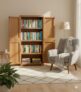 Cello Novelty Big Bookshelf, Sandalwood Brown | 2 Dustproof Doors | Space Saving Cupboard | Plastic Book Shelf | Multipurpose Book Shelf for Home, Office | Book Organizer for Library