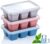 Nexellar Flexible Plastic Ice Cube Tray- Cube Plastic Ice Cube Moulds & Tray with Flexible Ice Trays, Stackable Flexible & Twist Release Safe Ice Cube Molde (6 Grid Ice Cube Tray, Pack of 1)