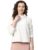 SASSAFRAS White High Neck Faux Fur Sweatshirt