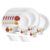 Larah by Borosil Zinnia Fluted Series Opalware Dinner Set | 33 Pieces for Family of 6 | Microwave & Dishwasher Safe | Bone-Ash Free | Crockery Set for Dining & Gifting | Plates & Bowls | White