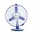 Orient Electric 230 MM Zippy Table cum Wall Fan | 2-in-1 Multi-purpose Fan | 2500 RPM High Speed | Adjustable Rocker for upward, downward movement | 2 year Warranty by Orient | White-Blue colour