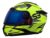 Steelbird SBH-17 Terminator Full Face Graphic Helmet in Glossy Fluo Finish with Chrome Visor (M, Fluo Neon)