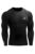 JUST RIDER Full Sleeve Compression T-Shirt – Athletic Base Layer Tights for Fitness (XL) Black