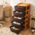 PrettyKrafts 5-Tier Plastic Storage Drawer Organizer | Modular Chest of Drawers & Toy Storage Box for Kids Room, Home, Kitchen & Office | Multipurpose Cabinet Unit (Brown, 36x39x77 cm)