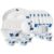 Larah by BOROSIL Floral Ageria Opalware Dinner Set, 33-Pieces, White