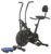 Amazon Basics Air Bike Exercise Cycle with Moving or Stationary Handles, Adjustable Cushioned Seat, Back Support, Side Handle & Twister, Max User Weight 100 Kg | Fitness Cycle for Home Gym