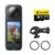 insta360 X4 Motorcycle Bundle- 8K Waterproof 360 Action Digital Camera, 4K Wide-Angle Video, Removable Lens Guards, 135 Min Battery Life, Ai Editing, Stabilization, for Sports, Travel,Black