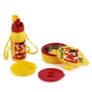 CELLO Kidzbee Star Gift Lunch Box 390ml and Water Bottle Set for School Kids, Yellow | 3D Touch & Feel Mickey Design, Leak Proof Airtight Kids Lunch Box Water Bottle Combo for Travel Picnic Gifting