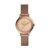 Fossil Leather Laney Analog Mother of Pearl Dial Women’s Watch-Bq3392, Band Color:Rose Gold