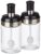 Amazon Brand – Solimo Borosilicate Glass Sauce Jar with Dipper, Set of 2 (250 ml Each) | Black