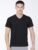 LEVI’S Solid Men V Neck Black T-Shirt