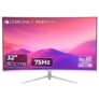 Zebronics Ac32Fhd Led Curved 75Hz 80Cm (32″) (81.28 Cm) 1920X1080 Pixels Fhd Resolution Monitor With Hdmi + Vga Dual Input, Built-In Speaker, Max 250 Nits Brightness, White