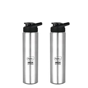 Pigeon Stainless Steel Inox Hydra 750 Drinking Water Bottle 700 ml Pack of 2 Combo – Silver